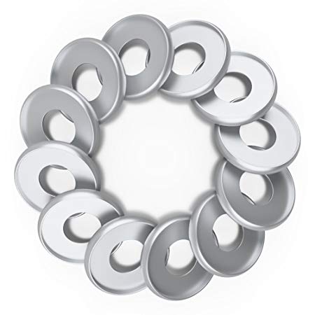 Discagenda Aluminum Disc-Binding Discs 33mm 1.3in 12 Piece Set Silver