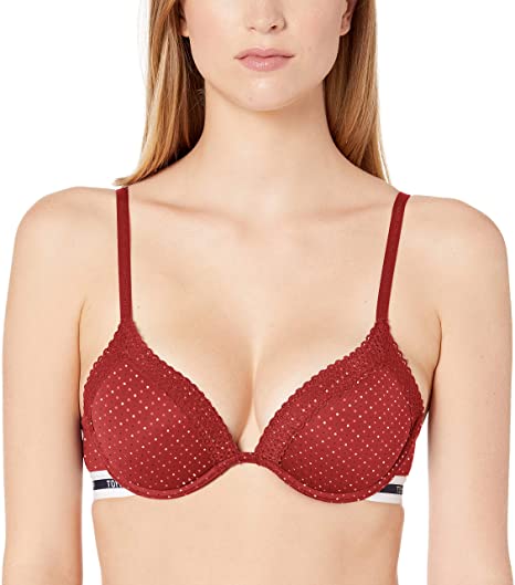 Tommy Hilfiger Women's Basic Comfort Push Up Underwire Convertible Bra with Lace