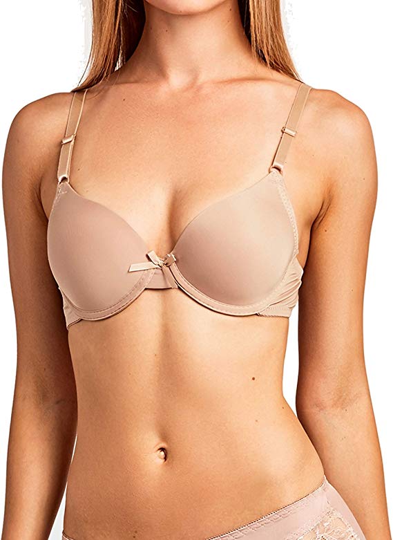 Mamia Women's Basic Lace/Plain Lace Bras (Pack of 6)- Various Styles