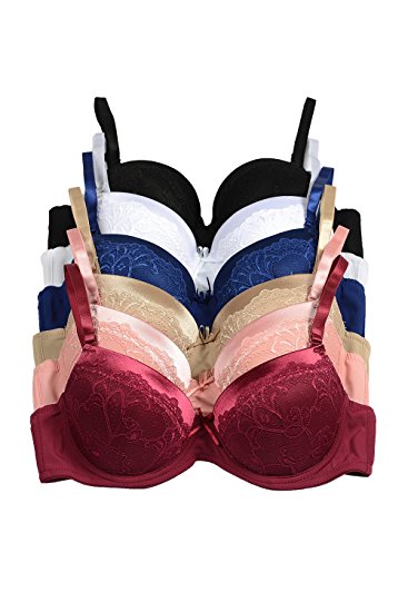 Women's Bra by Bellini with Underwire Support - Assorted Colors 6-Pack