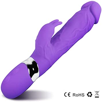 Portable T-Shirt Perfect Computer Vibrator LED Light -7 Speed USB Cable Rechargeable Waterproof Wand Massager Design for Bedroom (Purple)