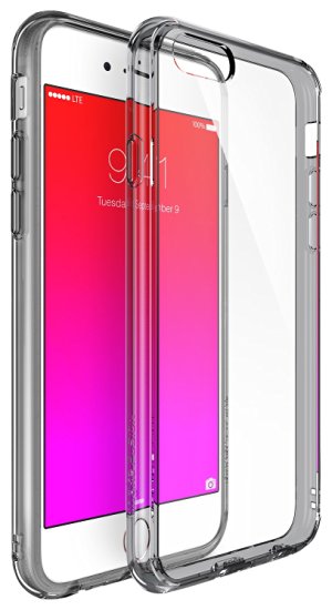 iPhone 6S / 6 Case, Ringke [Fusion] Clear PC Back & TPU bumper [Drop Protection] Attached Dust Caps with Screen Protector For Apple iPhone 6 / 6S - Smoke Black