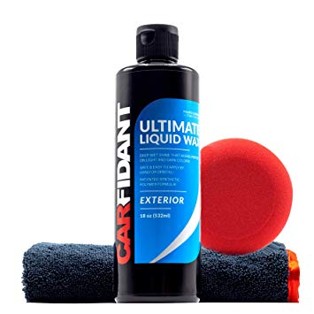 Carfidant Premium Liquid Car Wax Kit - Ultimate Liquid Wax Paint Sealant - Easy to Apply - Nano-Polymer Protection - Car Detailing Products Car Wash Kit - Microfiber Towel   Applicator