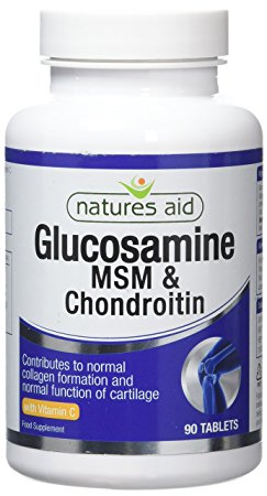 Natures Aid Glucosamine, MSM with Vitamin C - Pack of 90 Tablets