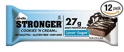 NuGo Stronger Cookies 'n Cream, 2.82 Ounce (pack Of 12)