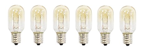 25 Watt tubular bulbs for Himalayan Salt Lamps (Package of 12 bulbs) - fits E12 Socket