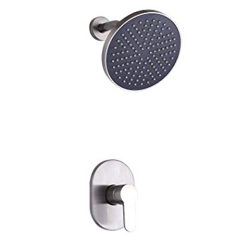 Shower Faucet Set Brushed Nickel,SUMERAIN 1 Handle Shower Kit with Valve