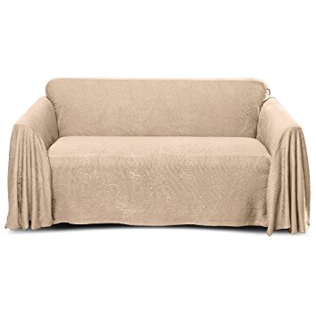 Stylemaster Alexandria Matelasse Large Sofa Furniture Throw, Beige