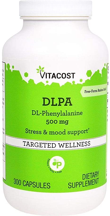 Vitacost DLPA DL-Phenylalanine - 500 mg - 300 Capsules