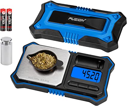 Fuzion Digital Pocket Scale, 200g x 0.01g Jewelry Gram Scale,6 Units Conversion, LCD Back-Lit Display, Use for Jewelry/Medicine/Food/Powder/Weed(Battery Included)