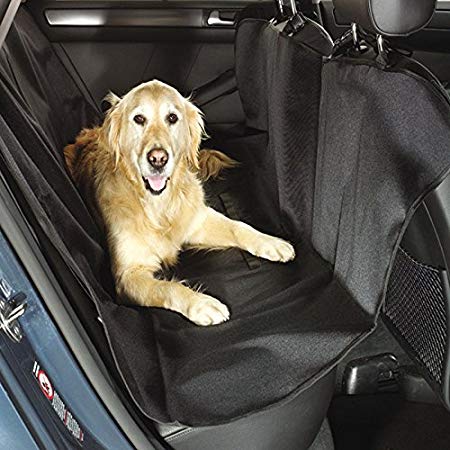 HOMEE Waterproof Dog Back Seat Covers for Car with Seat Anchors and Headrest Straps