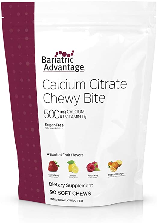 Bariatric Advantage - Calcium Citrate Chewy Bites 500mg (Assorted Fruit)