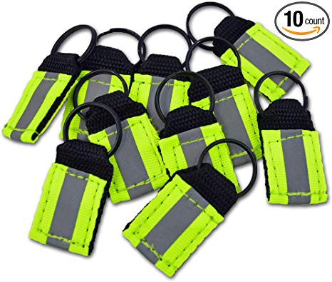 Lightning X Hi-Vis Reflective Balistic Nylon Webbing Zipper Pulls for EMT, Tactical, Safety Bags   Gear 10 pcs