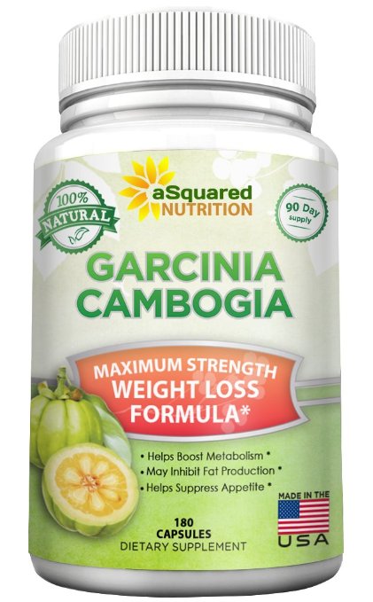 100 Pure Garcinia Cambogia Extract - 180 Capsule Pills Natural Weight Loss Diet Supplement Ultra High Strength HCA Best Max XT Premium Slim Detox Tablet for Men and Women with Reviews Extreme Lean