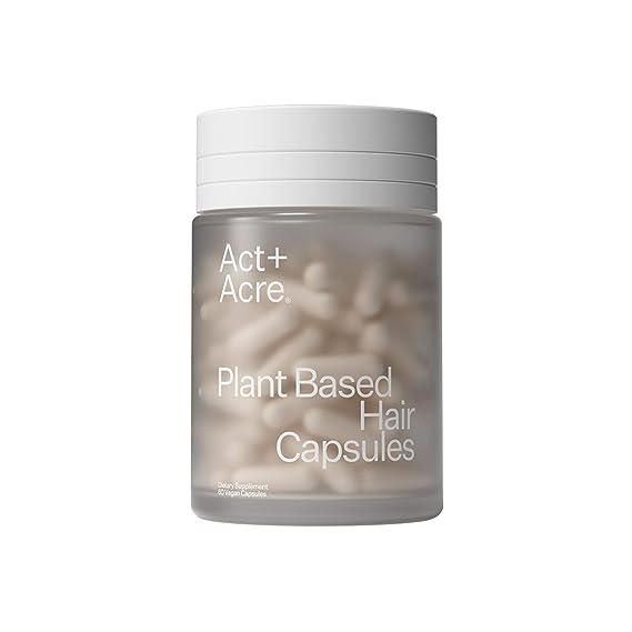 ACT  ACRE Cold Processed Thick and Full Hair Capsules - Plant Based Vitamins - Bamboo and Horsetail Extracts - Promotes Hair Growth - Thickness and Strength