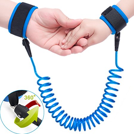 Topsky Anti Lost Wrist Link safety Velcro strap Leash Walking Hand Belt for Toddlers, Kids and Babies (1.5m Blue)