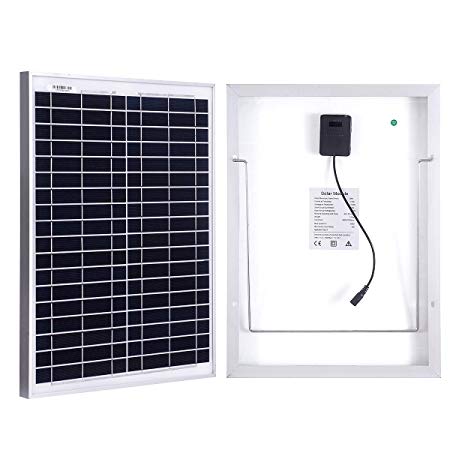 MEGSUN 20W Monocrystalline Solar Panel 12V Battery Charging High Efficiency Suitable for Battery Charging, Module Off Grid Charging RV Boat, Caravan, RV, etc.