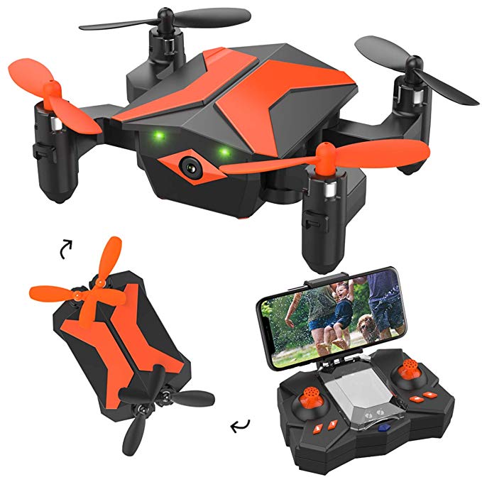 Mini Drone with Camera – Attop Drones for Kids & Beginners, RC Drone w/Camera, App/Gravity/Voice Control, AR Game/Altitude Hold/Headless Mode for Trajectory Flight, Easy to Use & Idea Gift for Kids