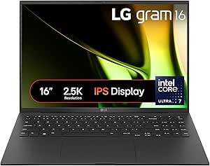 LG gram 2024 16Z90S 16 inch Ultra-Lightweight Laptop, Intel Core Ultra 7 Processor up to 4.8GHz, 16GB RAM, 1TB SSD, Windows 11 Home, Intel EVO Certified (Obsidian Black)