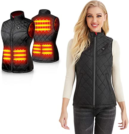 PETREL Heated Vest Electric Lightweight Heating Jacket for Men or Women USB Charging Heating Waistcoat with Battery Packs for Fishing Hiking Camping Hunting Skiing
