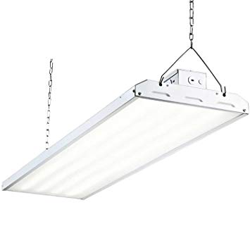 Hykolity 4FT Linear LED High Bay Light, LED Shop Light Fixture 223W 29250lm 1-10V dimmable 5000K DLC Premium [800W Fluorescent Equiv.] Motion Sensor Optional, Indoor Commercial Warehouse Area Light