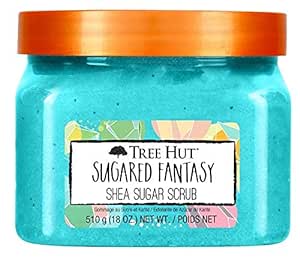 Tree Hut Sugared Fantasy Shea Sugar Scrub 18 Oz, Ultra Hydrating and Exfoliating Scrub for Nourishing Essential Body Care