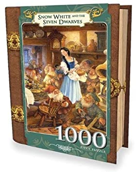 MasterPieces Snow White and The Seven Dwarves Book Box Jigsaw Puzzle, Art by Scott Gustafson, 1000-Piece