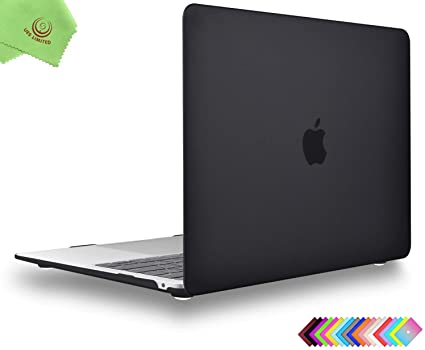 UESWILL Smooth Matte Hard Shell Case Cover for 2020 2019 2018 MacBook Air 13 inch Retina Display & Touch ID & USB-C, Model A2179 A1932, Black