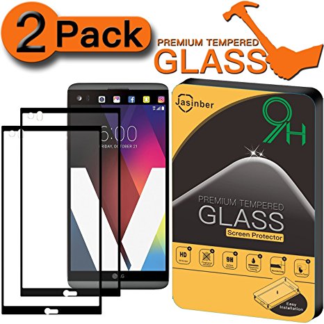 [2-Pack] Jasinber Full Cover Tempered Glass Screen Protector for LG V20