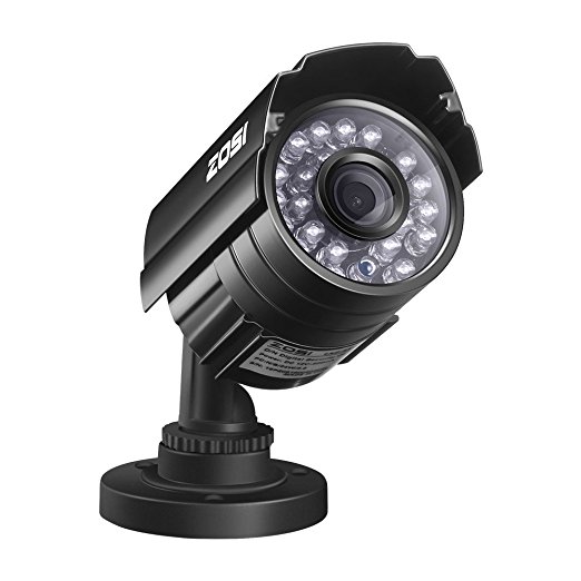 ZOSI 800TVL 24 IR-LEDs Night Vision CCTV Surveillance Video Camera Home Security Indoor/Outdoor Use