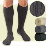Activa Mens 20-30 mmHg Microfiber Dress Socks Black Large