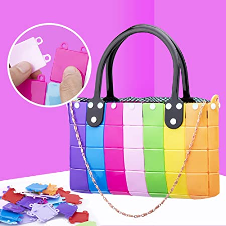 Top 2020 DIY Bag Making Kit - NeWisdom Creative Arts and Crafts for girls ages 12 8 6 – Creative girl building blocks - 76 pcs DIY girl craft sets crafts kit - ideal birthday gifts for girls (Rainbow)