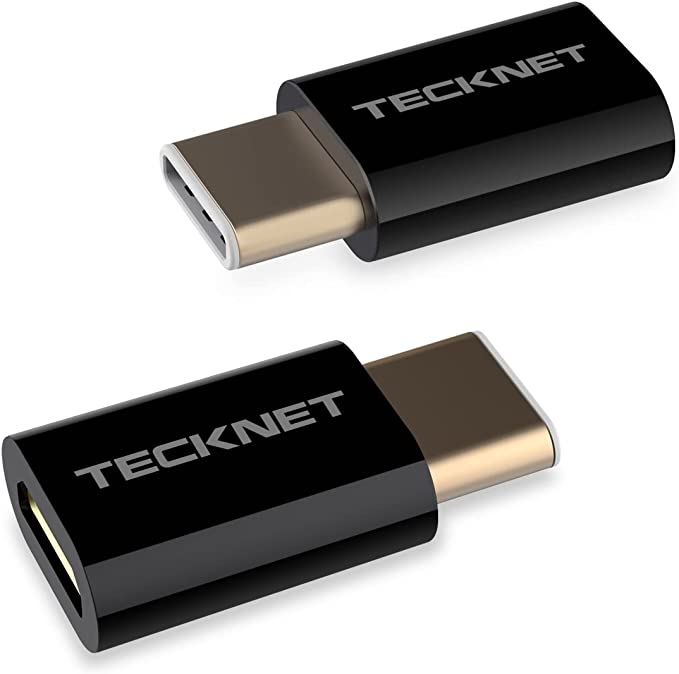 TECKNET USB C to Micro USB Adapter, [2 Pack] Type C Female to Micro B Male Converter,QC 3.0 Data Transfer Compatible with PS4 Xbox Game controller Spaker Driving Recorder Huawei Play Galaxy S7 Moto