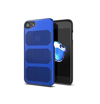 Coolmesh Extreme GT Aerospace Stainless Steel Case for iPhone 7 [Compatible with 6s,6] (Exotic Blue/Black Trim)