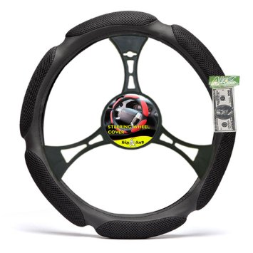 Big Ant 15 inch Car Steering Wheel Cover With Air Freshener (Black)