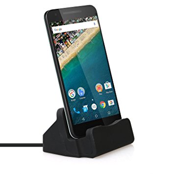 USB C Charger Dock, USB Type C Charging Station Sync Dock for Nexus 5X Google Nexus 6P and Other Type-C Mobile Phone (Black)