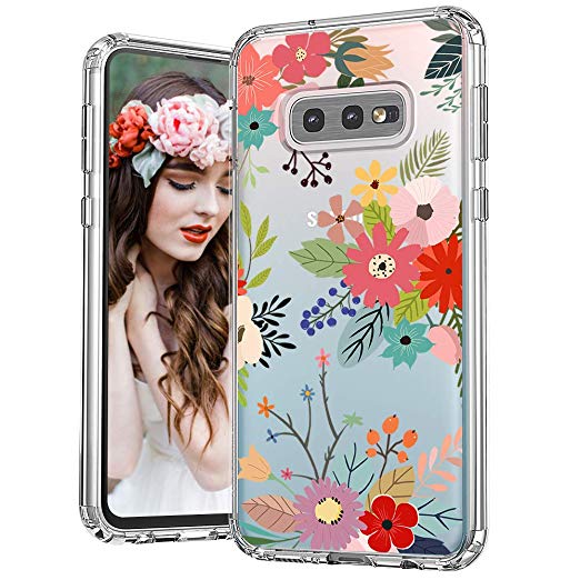 MOSNOVO Galaxy S10e Case,Galaxy S10e Case, Flower Floral Slim Clear Case with Design Shockproof TPU Bumper Protective Cover Case for Samsung Galaxy S10e