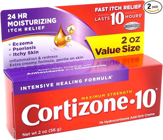Cortizone-10 Intensive-Healing Formula 2 Ounce (Boxed) (59ml) (2 Pack)