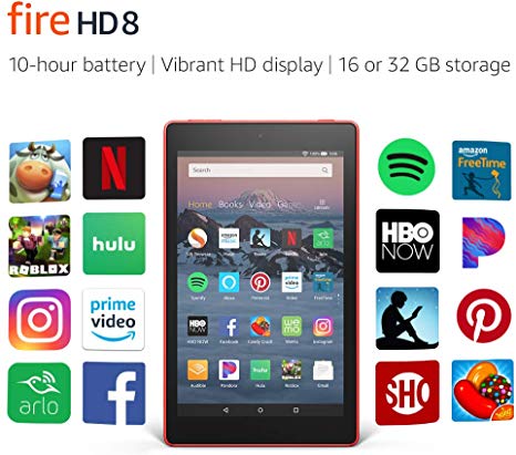 Certified Refurbished Fire HD 8 Tablet (8" HD Display, 32 GB) - Red