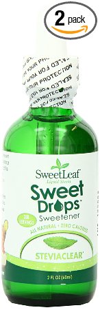 SweetLeaf Sweet Drops Liquid Stevia Sweetener, SteviaClear, 2 Ounce (Pack of 2)