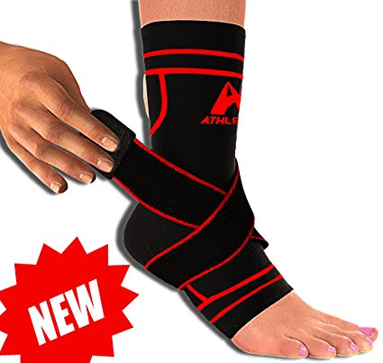 Plantar Fasciitis Sock Sleeve with Ankle Brace Strap for Support & Pain Relief by Athledict™