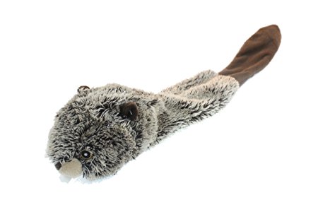 Multipet Bouncy Burrow Beaver 20-Inch No Stuffing Dog Toy