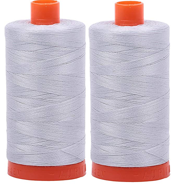 Aurifil Mako 50wt Thread 2 Large Spools in Various Colors (Dove (2600))