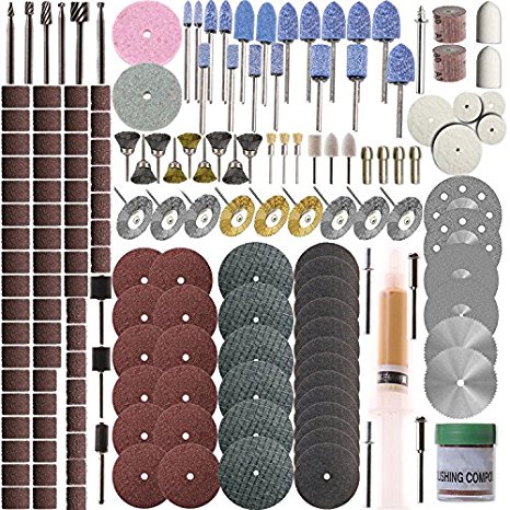 ZFE 217 Piece Rotary Tool Accessory Set - Fits Dremel - Grinding, Sanding, Polishing