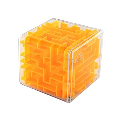 Trekbest 3D Magic Cube Puzzle Box Sequential Puzzles as Christmas Gift Birthday Gift (Yellow)