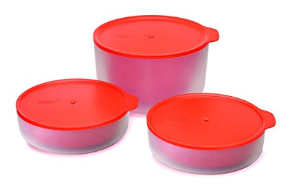 Joseph Joseph 45010 M-Cuisine Cool Touch Microwave Cookware Set of 3, Orange