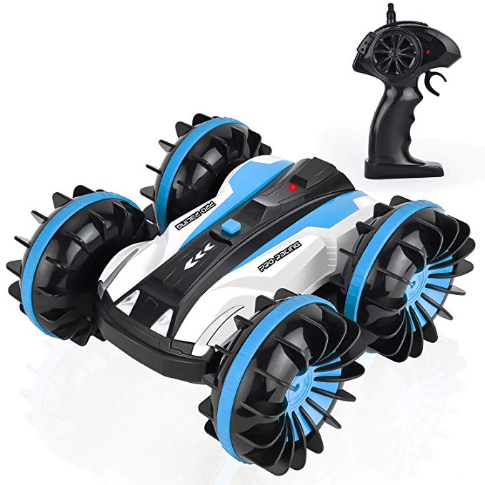 GotechoD Waterproof RC Cars for Kids Remote Control Car Boat Amphibious Stunt Car Remote Control Truck RC Monster Truck High Speed Radio Controlled Car 4WD Toys 5-16 Year Old Boys Girls Birthday Gift