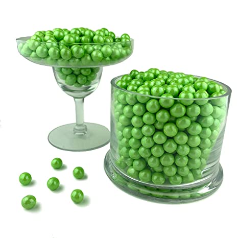 Color It Candy Shimmer Lime Green Sixlets 2 Lb Bag - Perfect For Table Centerpieces, Weddings, Birthdays, Candy Buffets, & Party Favors.