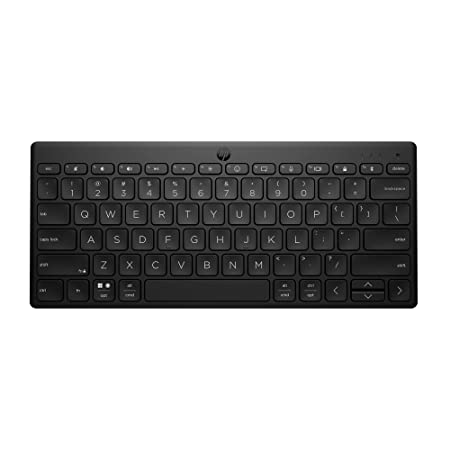 HP 350 Compact Multi-Device Bluetooth Keyboard; Spill Resistant; Swift Pair; OS Auto-Detection, LED Indicator, Battery Life Up to 24 Months