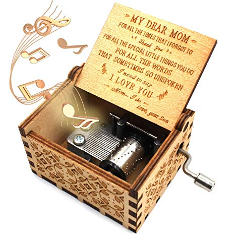 ukebobo Wooden Music Box – You are My Sunshine Music Box, from Son to Mom - 1 Set